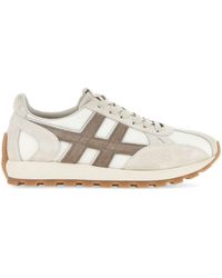 Hogan - Mesh Design Sneakers With Suede Trim - Lyst