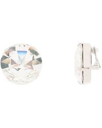 Alessandra Rich - Large Crystal Clip-On Earrings - Lyst
