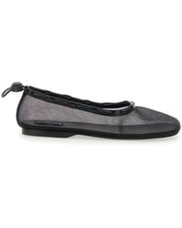 Alohas - 'Gill' Ballerinas With Semi-Transparent Mesh Design And Adjustable Drawstring - Lyst