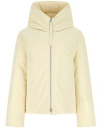 Jil Sander - Cream Polyester Oversize Down Jacket - Lyst