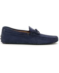 Tod's - Suede Moccasin With Grommets - Lyst