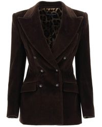 Dolce & Gabbana - Double-breasted Corduroy Jacket - Lyst