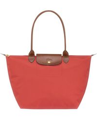 Longchamp - 'Le Pilage Original' Large Shoulder Bag With Embossed Logo On The Front - Lyst