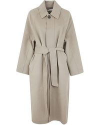 Ami Paris - Belted Single-breasted Coat - Lyst