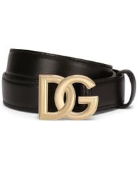 Dolce & Gabbana - Logo-plaque Buckle-fastening Belt - Lyst