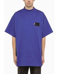 Balenciaga - Indigo Cotton Oversize T Shirt - Lyst