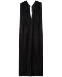 Jil Sander - Silk Pleated Dress - Lyst