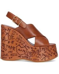 Chloé - Maxime Wedge Sandals - Lyst