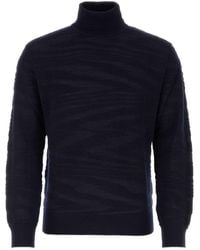 Missoni - Midnight Blue Wool Blend Sweater - Lyst
