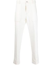 Peserico - Straight-leg Stretch-cotton Trousers - Lyst
