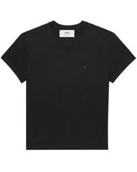 Ami Paris - Ami De Coeur Organic-cotton T-shirt - Lyst