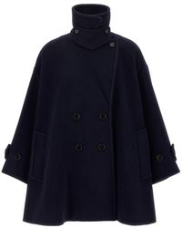 Chloé - Double Breasted Wool Coat - Lyst
