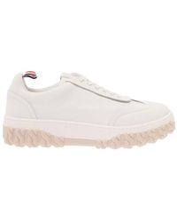 Thom Browne - 'Field' Low Top Sneakers With Cable Knit Sole And Tricolor Detail - Lyst