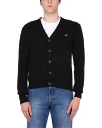 Vivienne Westwood - Cardigan With Orb Embroidery - Lyst