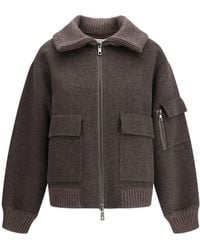 P.A.R.O.S.H. - Wool Jacket With A Wide Collar - Lyst