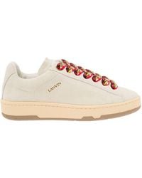 Lanvin - 'Lite Curb' Low Top Sneakers With Oversized Laces - Lyst