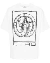 Etro - Cotton T-Shirt With Graphic Print - Lyst