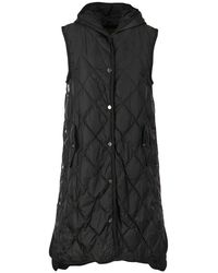 Max Mara Water-repellent Canvas Gilet Etreti Black