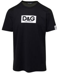 Dolce & Gabbana - Crewneck T-Shirt With Logo Print - Lyst