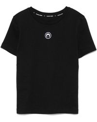 Marine Serre - Logo Cotton T-Shirt - Lyst