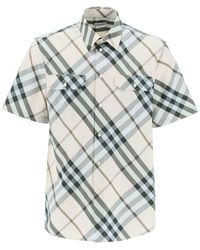 Burberry - Short-Sleeved Checkered Shirt - Lyst