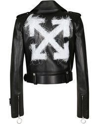 Forurenet Indsigtsfuld Forvirret Off-White c/o Virgil Abloh Leather jackets for Women - Up to 46% off at  Lyst.com