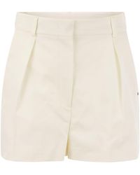 Sportmax - Unico - Washed Cotton Shorts - Lyst