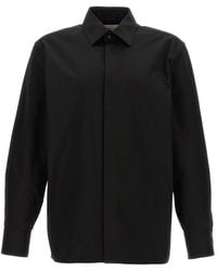 Saint Laurent - Cotton Button-Down Logo Shirt - Lyst