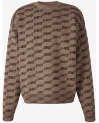 Balenciaga - Monogram Cotton Sweater - Lyst