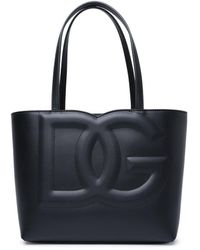 Dolce & Gabbana - 'Dg' Small Calf Leather Shopping Bag - Lyst