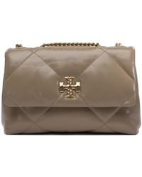 Tory Burch - Kira Matelassé Leather Shoulder Bag With Metal Logo - Lyst