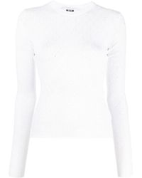 MSGM - Abstract-pattern Long-sleeve Jumper - Lyst