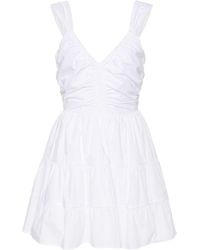 Liu Jo - Short Cotton Dress With Open Back - Lyst