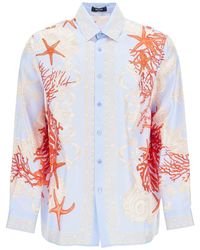 Versace - Barocco Sea Silk Shirt - Lyst