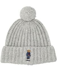 Polo Ralph Lauren - Polo Bear Wool-Blend Pom-Pom Beanie - Lyst