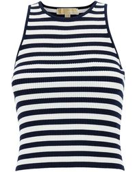 MICHAEL Michael Kors - And Tank Top With Stripe Motif - Lyst
