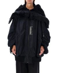Junya Watanabe - Oversized Bomber Jacket With Faux Fur Collar - Lyst