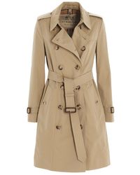 Burberry 'chelsea' Trench Coat - Natural