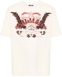 Balmain - Cotton T-Shirt With Western Print - Lyst