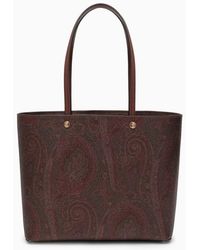 Etro - Paisley Shopping Bag In Coated Canvas - Lyst