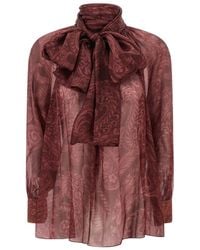 Etro - Bow Blouse - Lyst