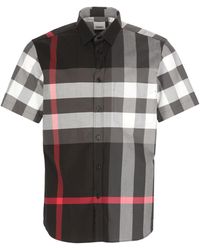 mens burberry shirt black