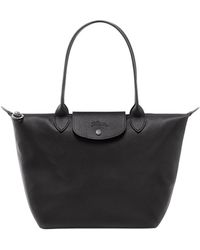 Longchamp - Leather Tote Bag - Lyst