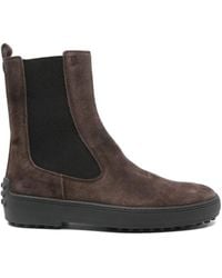 Tod's - Winter Gommino Suede Ankle Boots Shoes - Lyst