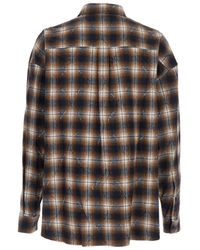 Tシャツ・カットソー JUUN.J Needle Damaged Check Loose Fit Shirts Juun.J Argyle Damage Check Shirt in Blue for Men | Lyst
