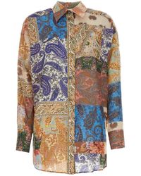 Zimmermann - Devi Manstyle Silk Shirt - Lyst