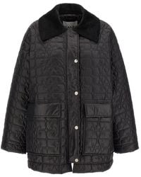 Ganni - Shiny Quilt Midi' Jacket - Lyst