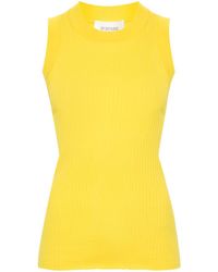 Sportmax - Ribbed Cotton Tank Top - Lyst