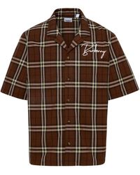 Burberry Camicia Caxton In Cotone in Natural for Men | Lyst