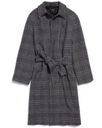 Balenciaga - Vintage Checked Wool One Layer Raglan Coat - Lyst